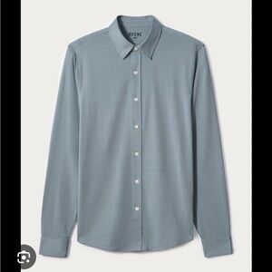 Rhone Commuter Shirt Slim in Pine White Mini Check. Large